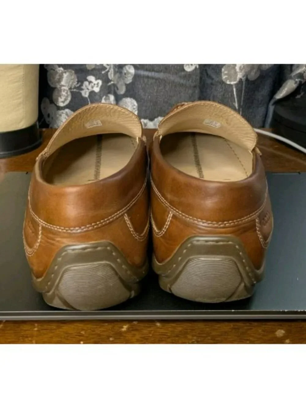 Ecco Leather Penny Loafer Slip On Dress Men's Shoes US 13-13.5 Extra Width